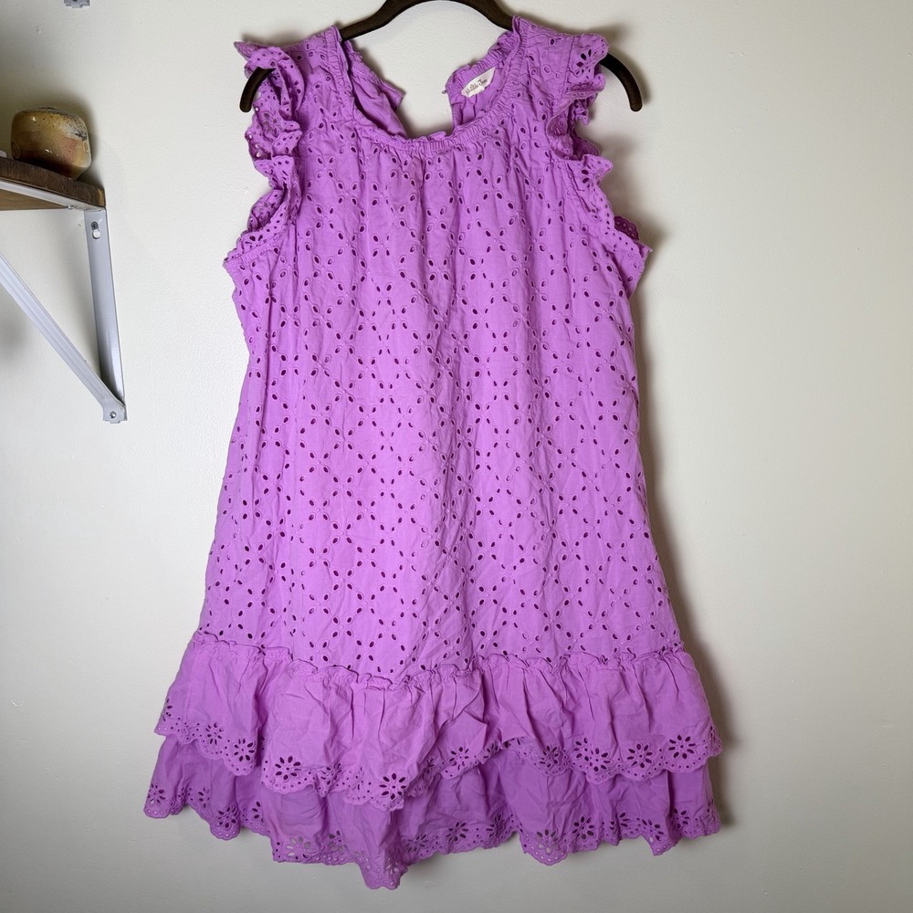 Matilda Jane Enchanted Garden Shift into Spring Eyelet Dress Size M Medium Pink